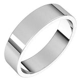 14K Solid Gold Flat Wedding Band (2 – 7 mm)